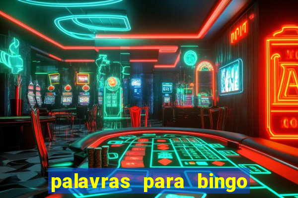 palavras para bingo de cha de lingerie